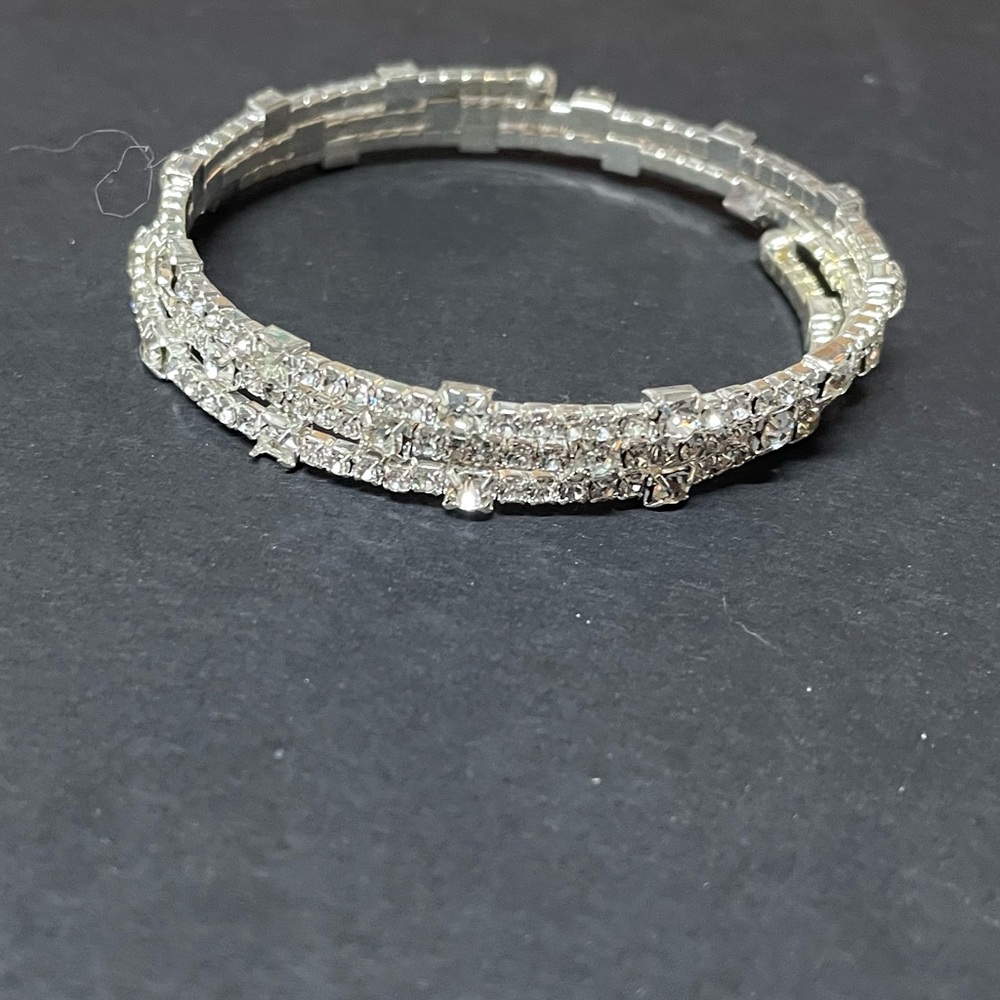 Rhinestone Stackable Bangle Stretch Bracelets And… - image 8
